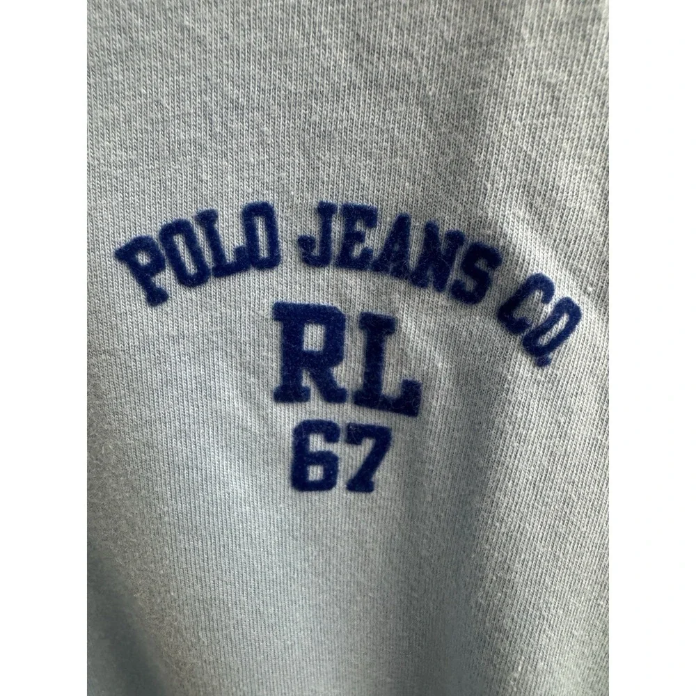 NWT Vintage Y2K Ralph Lauren Polo Jeans Co Logo V-neck T-shirt Size XL Blue